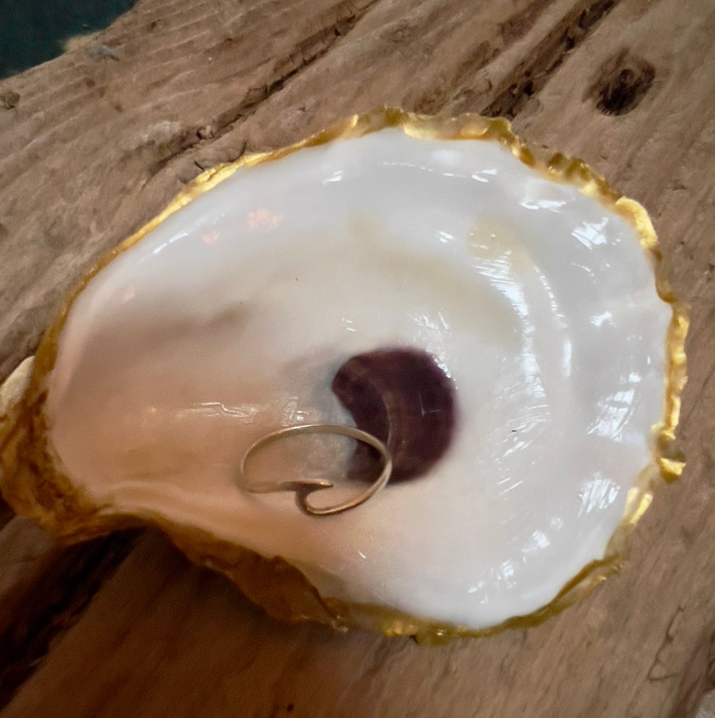 oyster shell trinket dish