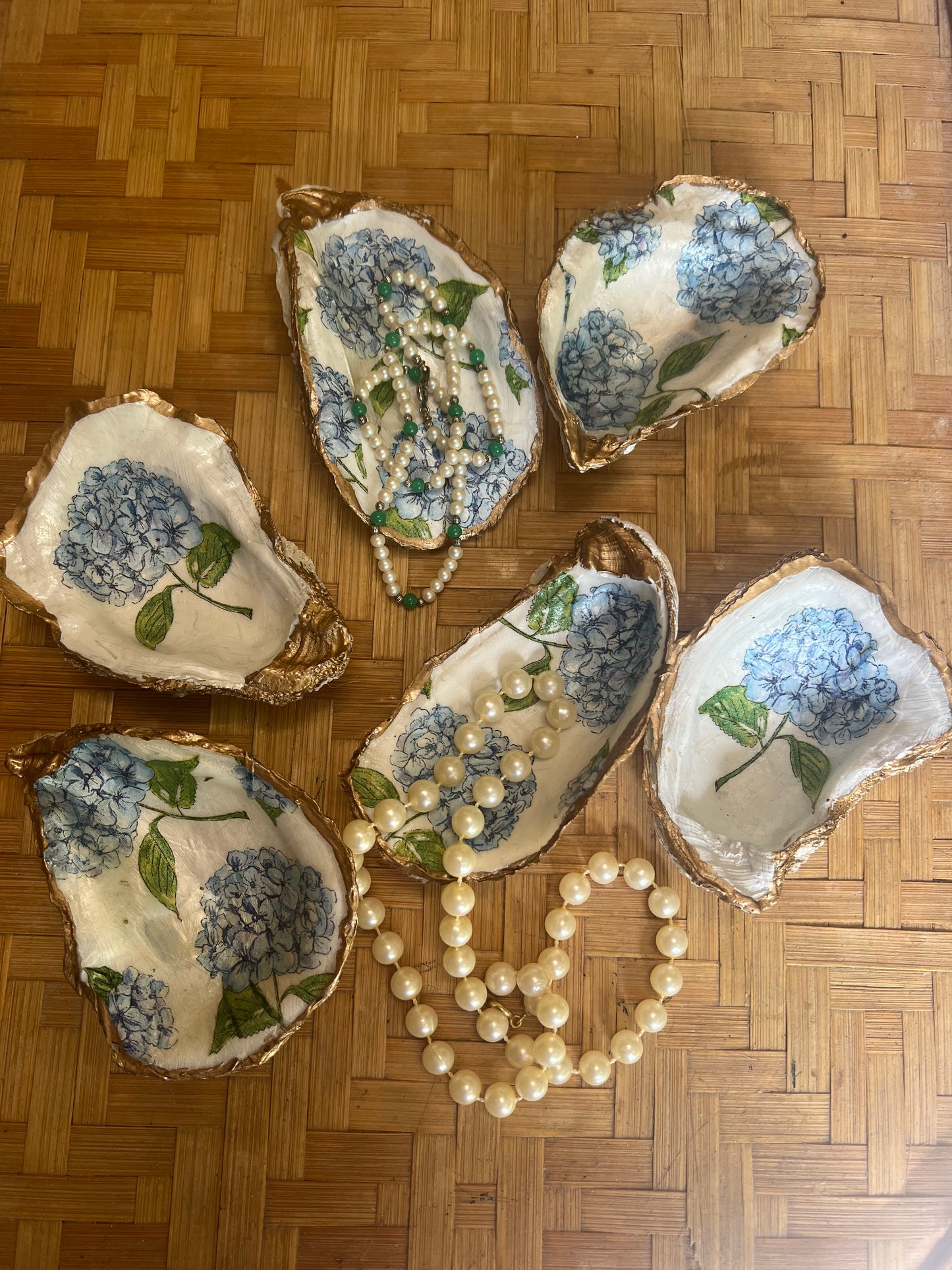 Oyster shell trinket dish