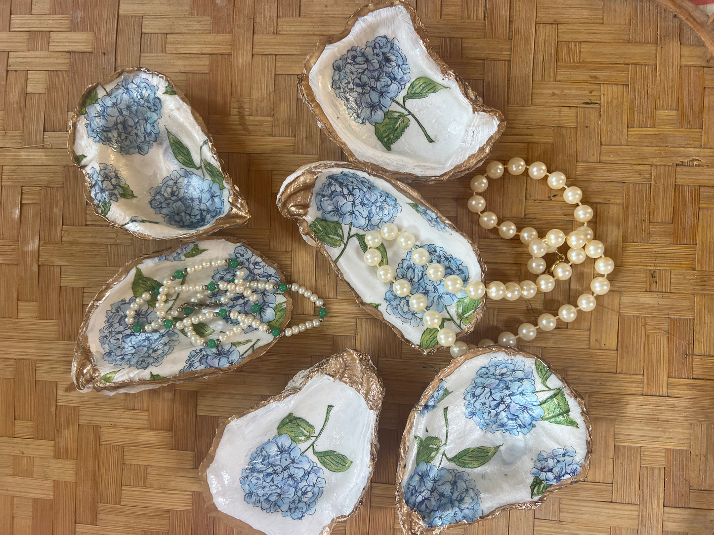 Oyster shell trinket dish