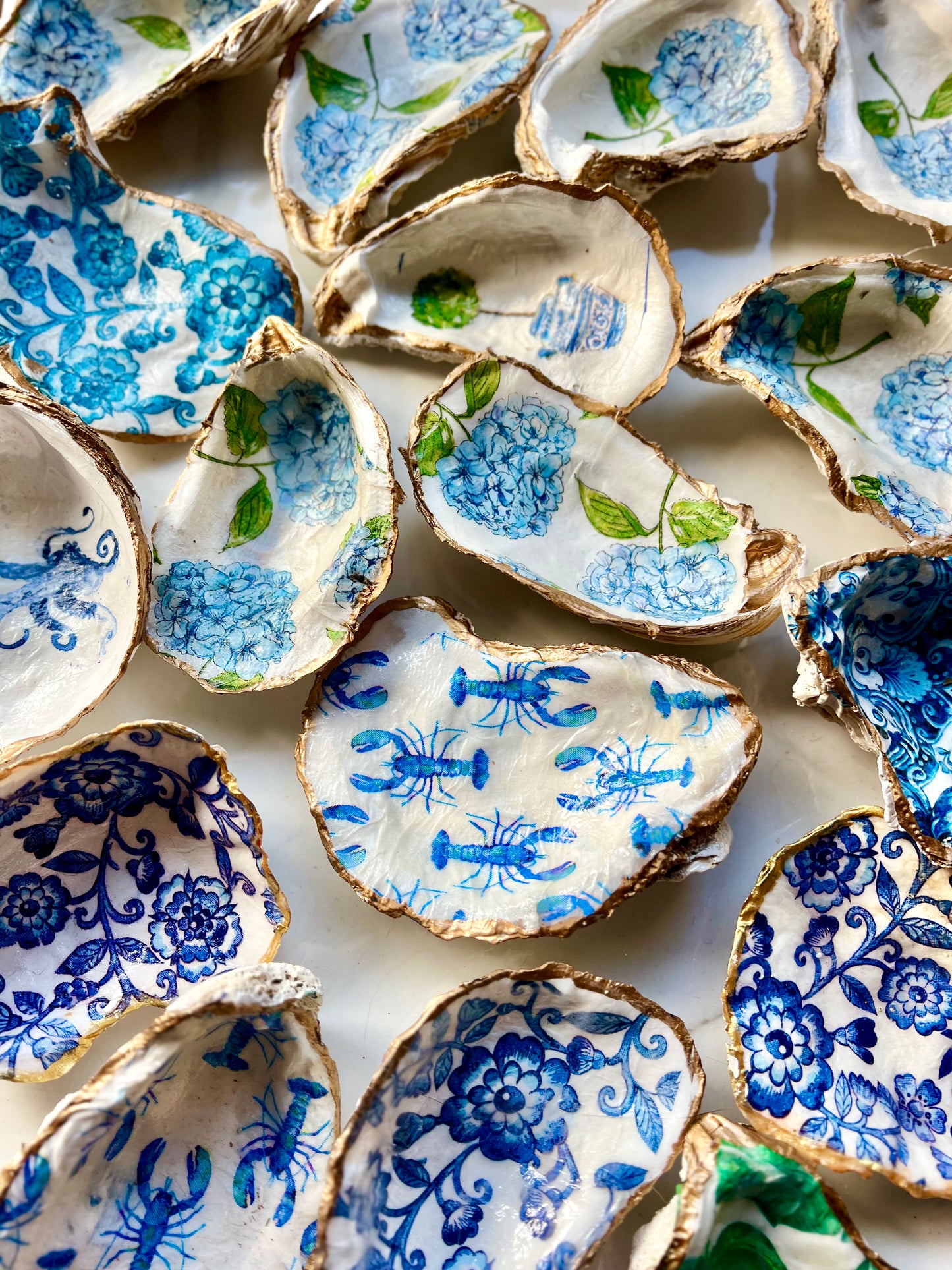 Oyster shell trinket dish