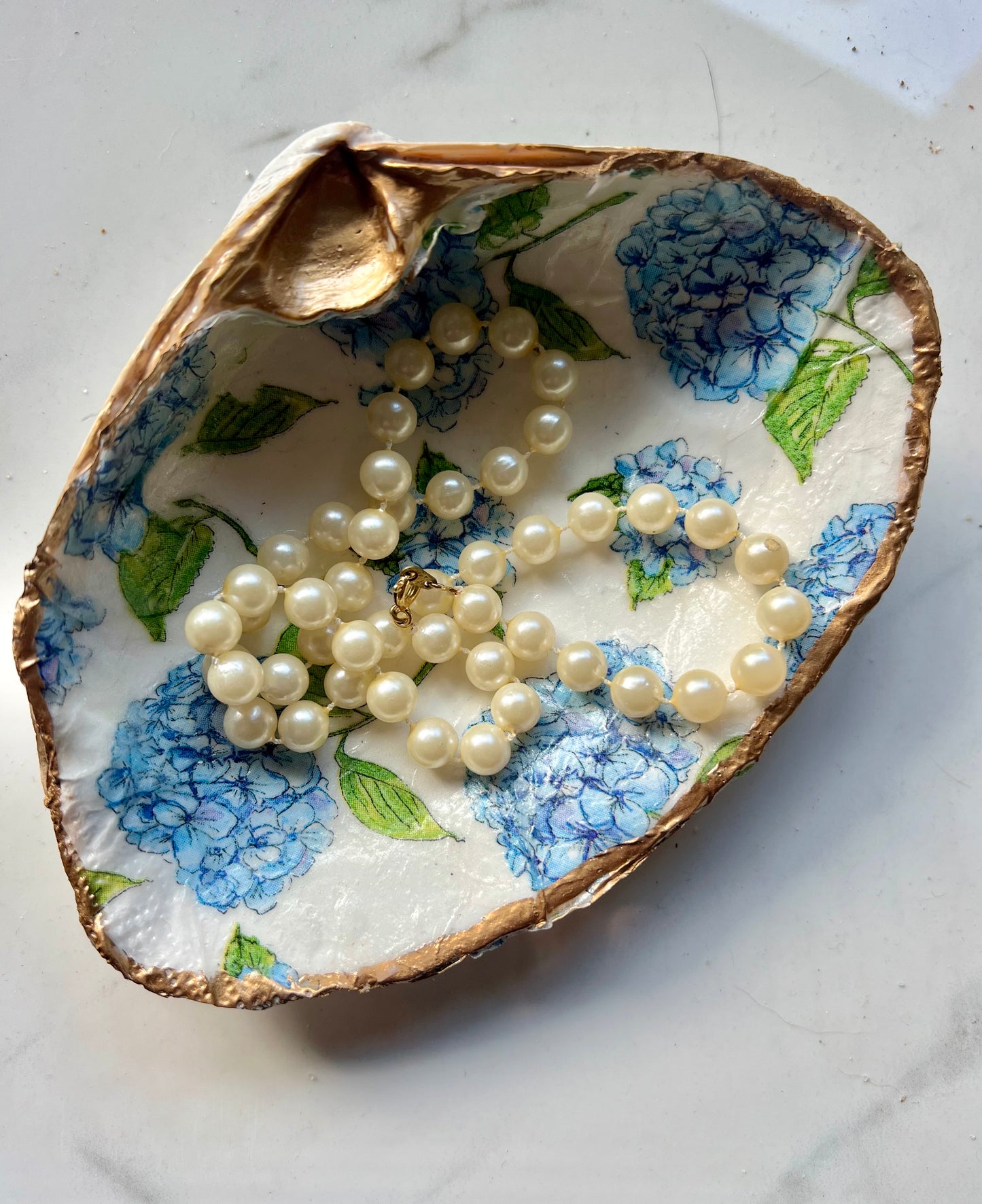 Hydrangea trinket dish