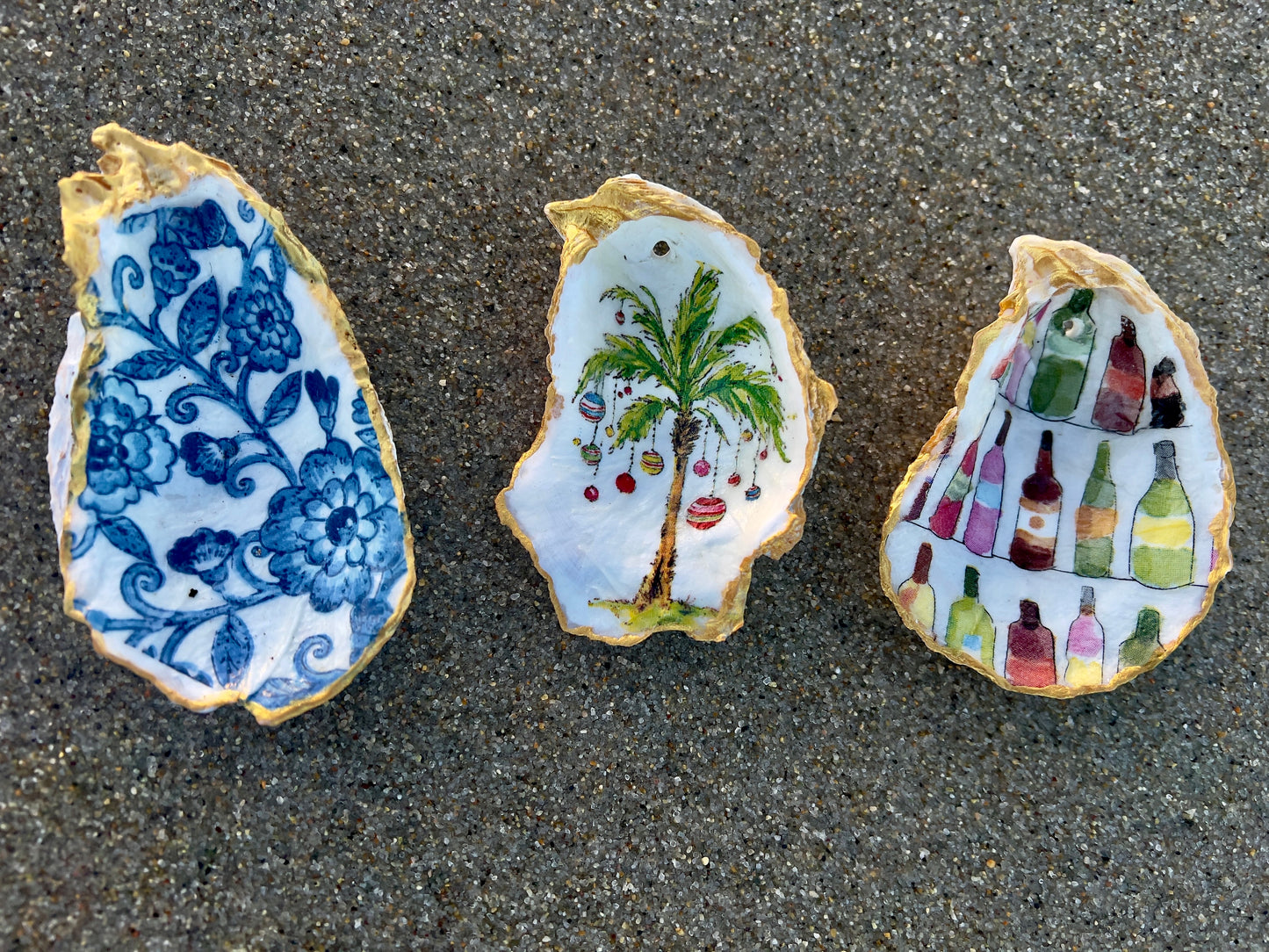 Oyster shell trinket dish