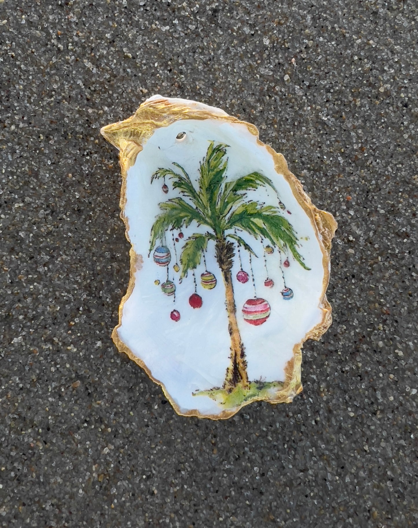 Oyster shell trinket dish