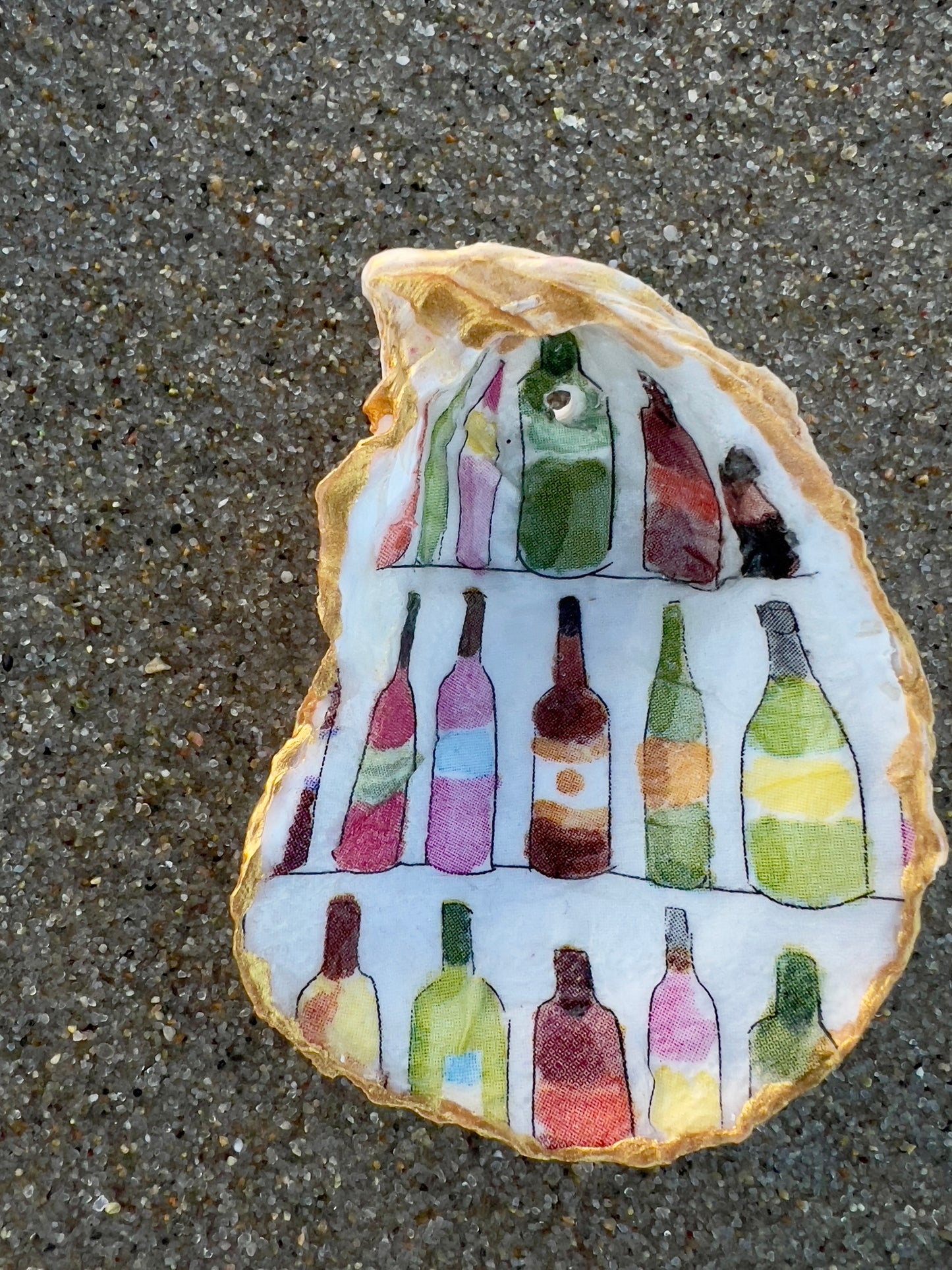 Oyster shell trinket dish