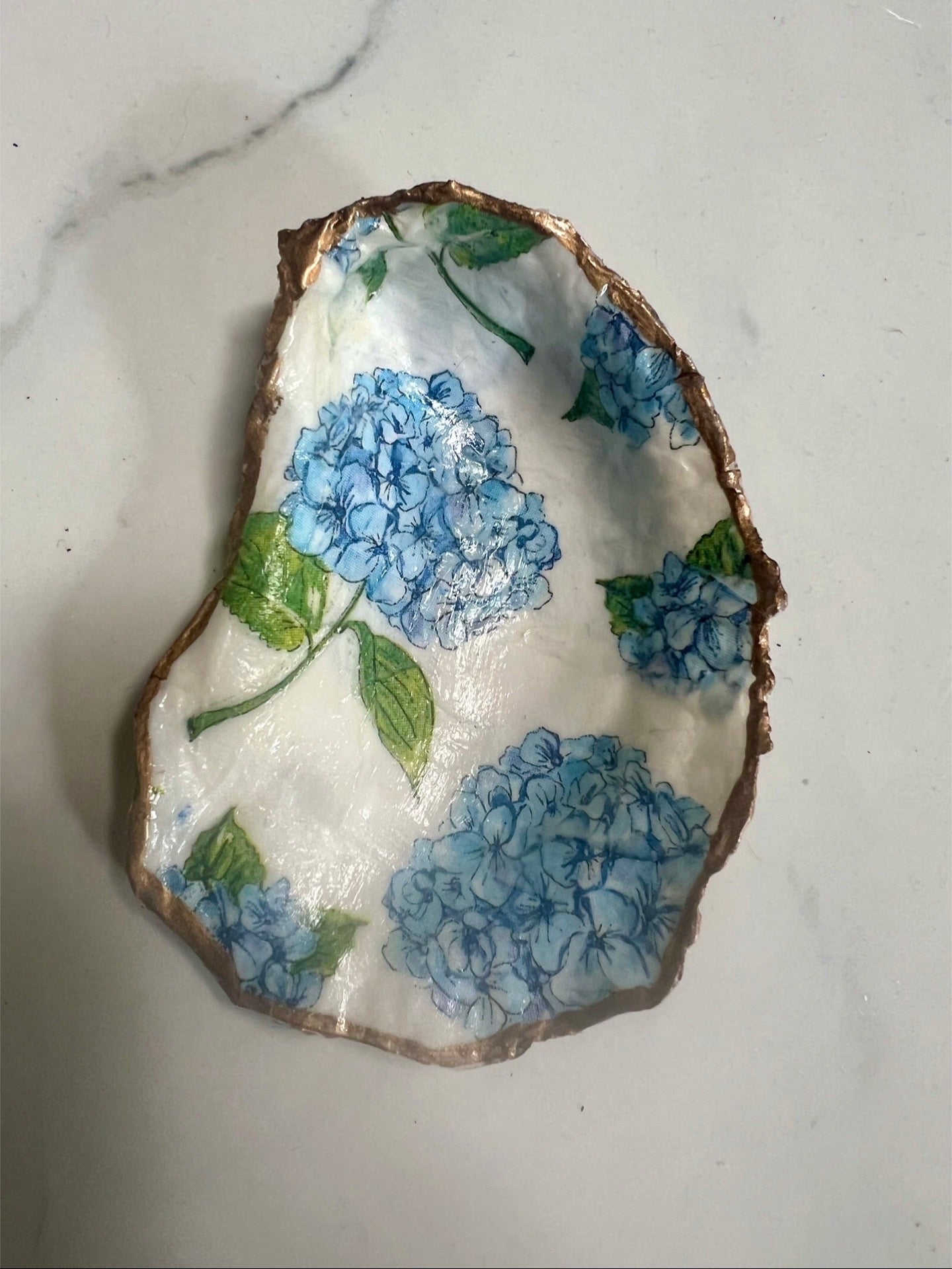 Oyster shell trinket dish