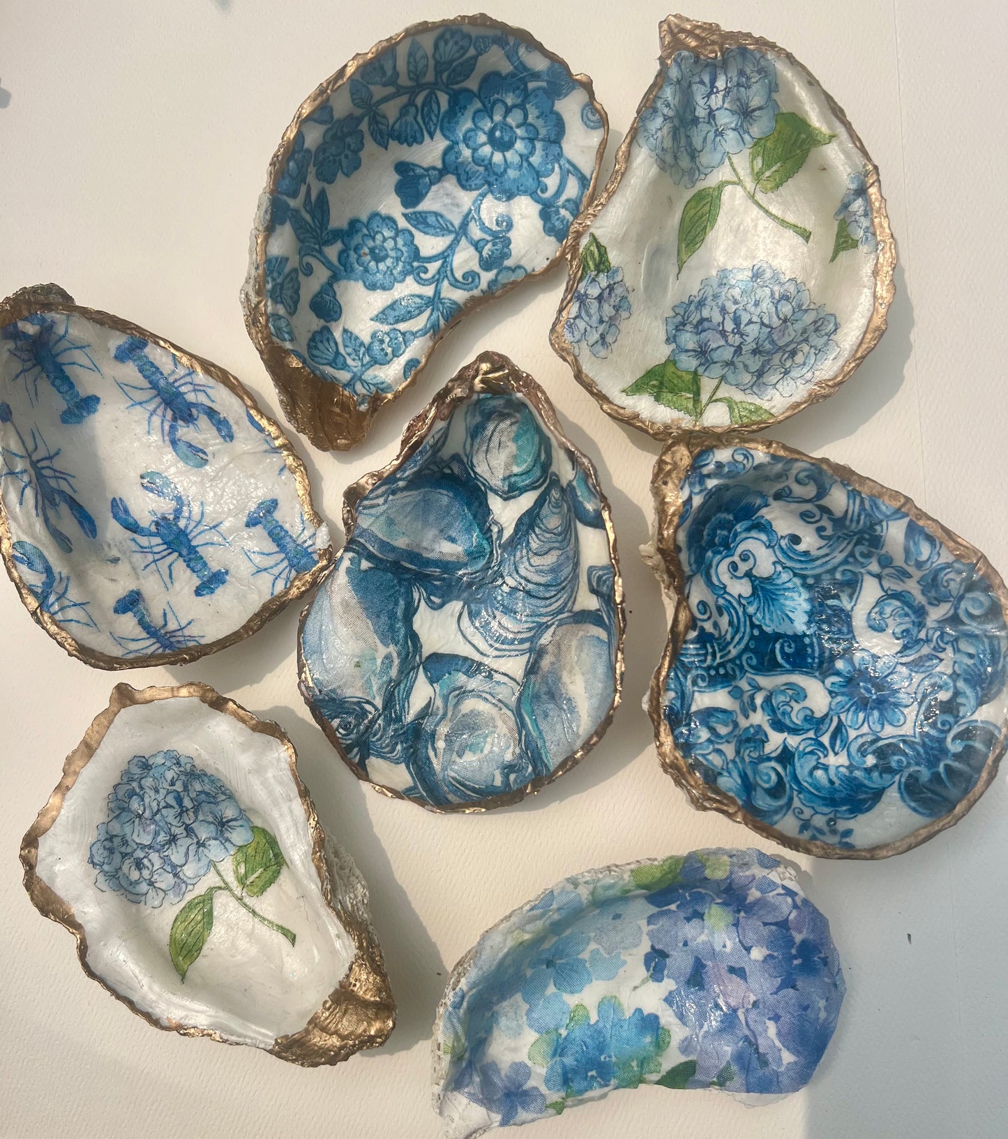 Oyster shell trinket dish