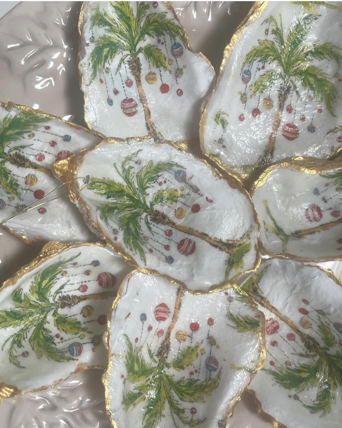 Oyster shell trinket dish