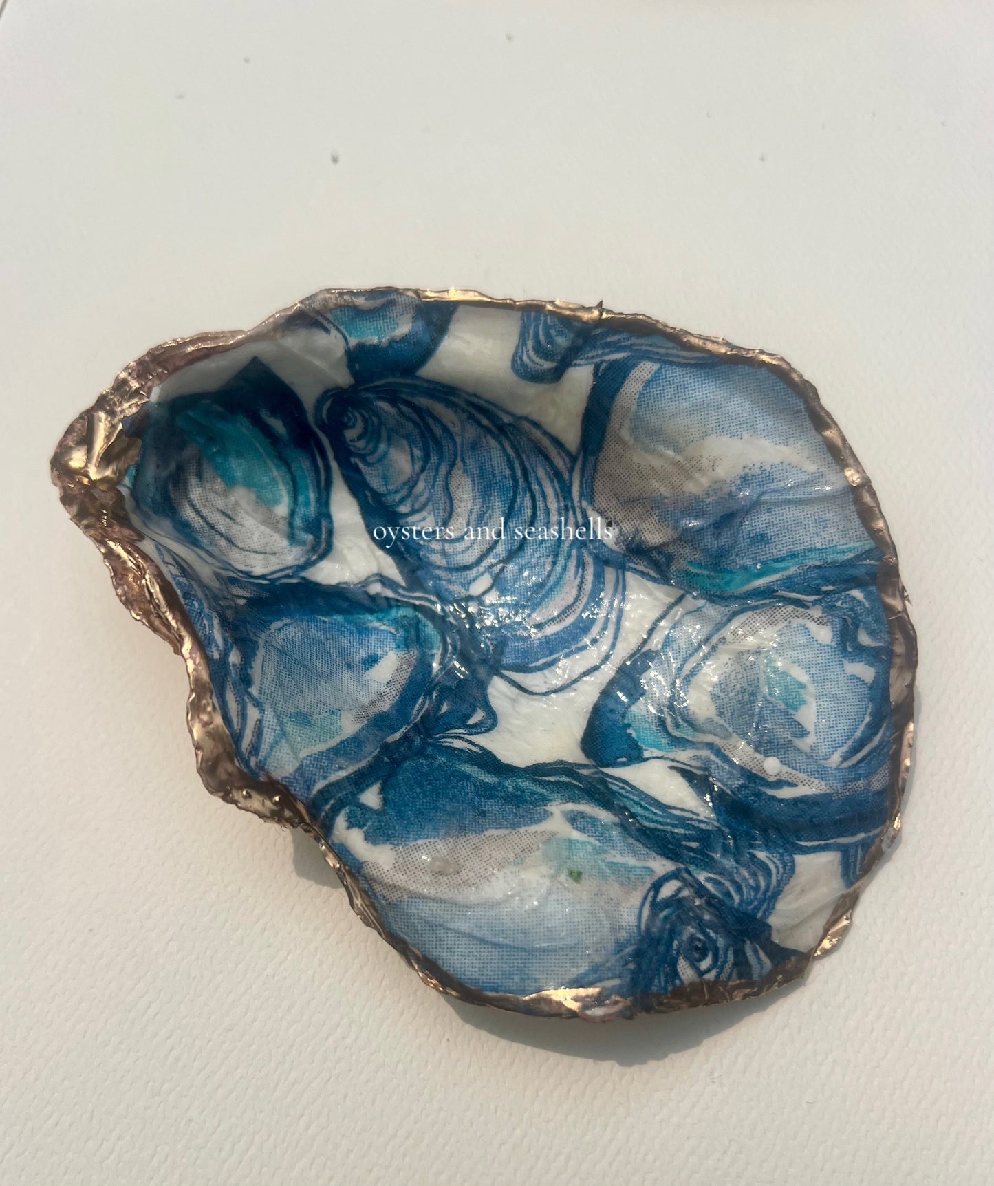 Oyster shell trinket dish